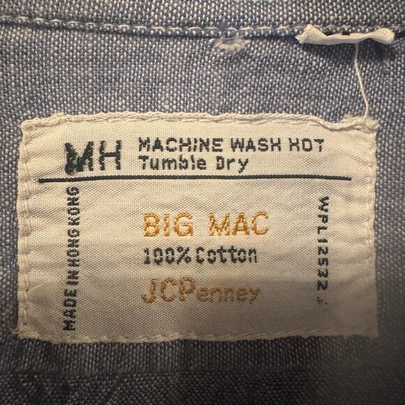 VINTAGE | JCPENNY Big MAC Cotton Chambray Shirt Embroidered Size M - Picture 10 of 10